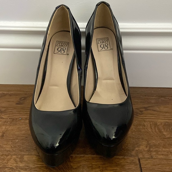 5-Inch Black Heals, Barely Worn - Picture 1 of 4